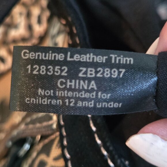 Fossil Neutral Fabric Leather Trim Hobo Shoulder Bag - Picture 8 of 8